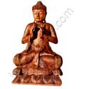 Bouddha bois sculpté H80