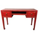 Bureau chinois rouge 2 tiroirs 125x50x80