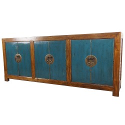 Buffet chinois portes bleues