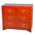 Commode chinoise rouge 100x45x88