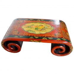 Table à rouleau tibétaine 116x40x60 cm