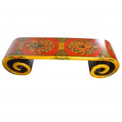 Table tibétaine à rouleau L126 x P38 x H34 cm