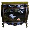 Commode chinoise laque noire 117x53x90