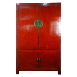 Armoire chinoise rouge 120x50x185 cm