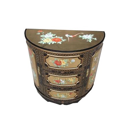Commode chinoise demi lune