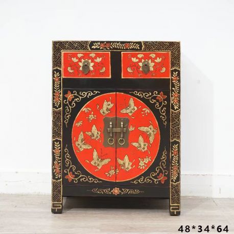 Meuble d'appoint chinois papillons