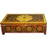 Table de salon tibétaine 8 tiroirs 134x73x40 cm