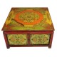 Table de salon tibétaine L90xP90xH50 cm